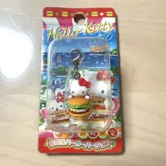 新品未使用★ハローキティ 佐世保バーガー　根付 新品未使用☆ハローキティ 佐世保バーガー 根付