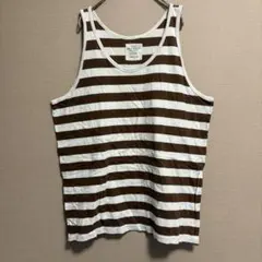 ★良品★ OLD NAVY アメカジ タンクトップ ブルー ブラウン コットンのサムネイル