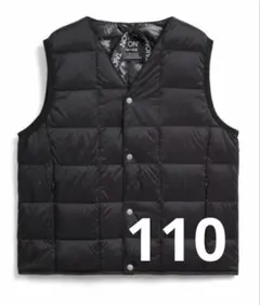 【タグ付き未使用】TAION ブラック ダウンベスト 110cm キッズ