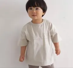 【新品未使用】PUPPAPUPOキッズ Tシャツ ムーン グレージュ120