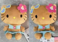 17時まで めめ様専用 ハローキティ Lぬいぐるみ　日焼けギャル 2点セット