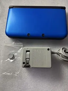 NINTENDO 3DS LL ブルーブラック本体、充電器とスライドパッド付き