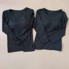 ブラトップ長袖 2枚セット Mサイズ（カップ大きめ）