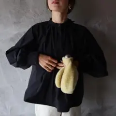 ëpa epa エパ tuck tuck blouse "BLK"