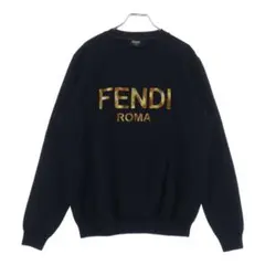 新品未使用　FENDI ロゴプリント クルーネック スウェット ブラックのサムネイル