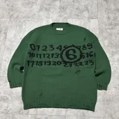 ”Margiela　マルジェラ mm6 ロゴニット　ウールセーター　Sのサムネイル