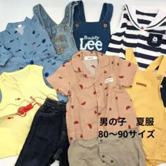 ベビー服 夏 男の子 ロンパース デニム オーバーオール まとめ売り 8点のサムネイル