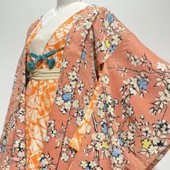 桜柄アンティーク袖長羽織◇大正ロマン