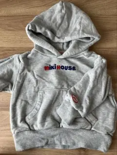 miki HOUSE フード付きトレーナー 刺繍　ロゴ