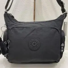 3981 良品 Kipling キプリング ショルダーバッグ ガブエス 黒系