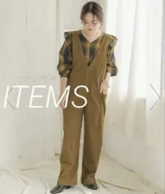 ITEMS urban research 2way コーデュロイ　オールインワン