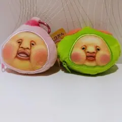 カラビナ付き ミニフェイスポーチ こびとづかん 全2種セット 新品未開封