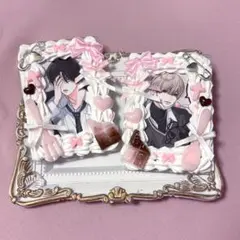 トレカケース ホイップデコ 量産型 いちご リボン ピンク チョコ ハート ペア