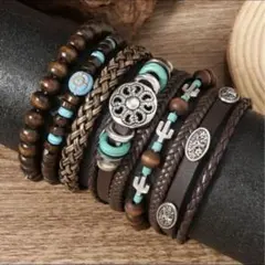 ターコイズ　ブレスレット　ナバホ族　ひまわり　６点　インディアン　男女兼用　夏