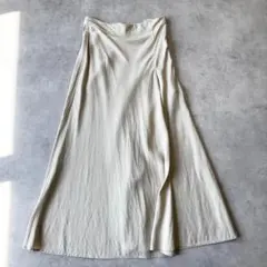 美品　ユナイテッドアローズ　ラップスカート風ロングフレアースカート　1193