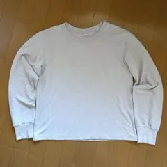 UNIQLO ￼ソフトニットフリースクルーネックT ￼ナチュラル　￼ S