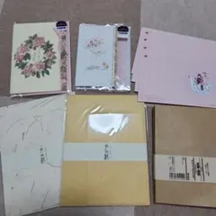 花柄レターセットとポストカードセット