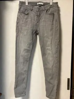 ZARA ザラ　デニム　スキニーパンツ　ストレッチ　グレー　42 XL