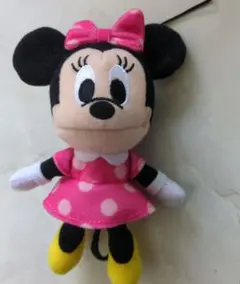 ディズニー「ミニーマウス」 ぬいぐるみキーホルダー 約10cm