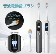 電動歯ブラシ 音波式 超極細毛 IPX7防水 Type-C 替えブラシ付のサムネイル