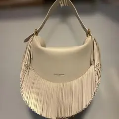【J&M DAVIDSON】フリンジハンドバッグ FIESTA S ホワイト新品