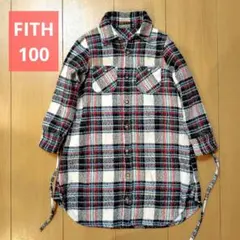 100 FITH チェックシャツワンピース綿100%のサムネイル