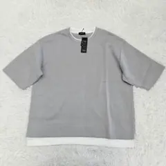 【タグ付き】WESTSEA　鹿の子ダンボールレイヤード半袖スウェットT　M