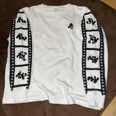 ミッキー プリント 長袖Tシャツ ホワイト