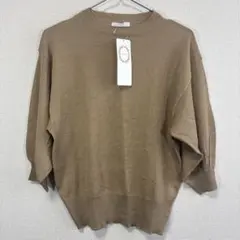 Te chichi トップス ベージュ ニット ボリューム袖 プルオーバー