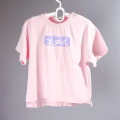 X-girl ボックスロゴ 半袖 Tシャツ 90 ピンク 毎日の保育園着に◎のサムネイル