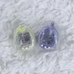 たまごっちシャカシャカチャームコレクション3 パープル(まめっち) イエロー