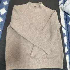UNIQLO ベージュ リブ編みニット Ｌ