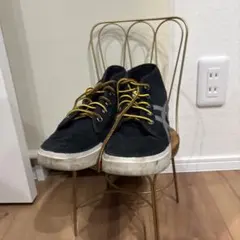 onitsuka tiger ブラックハイカットスニーカー