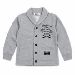 【VonDutch】美品 ジャケット 140cm グレー 裏起毛 ボタン