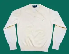 POLO GOLF Ralph Lauren アイボリーVネックニット Sのサムネイル