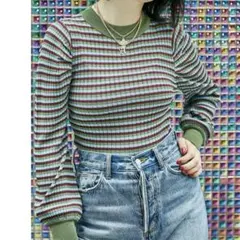 jouetie ジュエティ ニット マルチ ボーダー