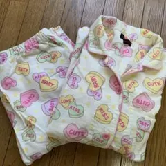 LYCEE MITE ハート柄フリースパジャマセット