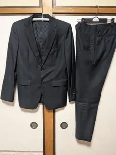 コムサメン　COMME CA MEN ブラック ストライプデザイン スーツ