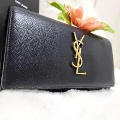 【美品】 サンローラン 長財布 フラップ カサンドラ キャビアスキン ブラック 2025年最新】イブサンローラン 財布 レディース 長財布の人気
