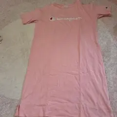 Champion チャンピオン 半袖 Tシャツワンピース ピンク