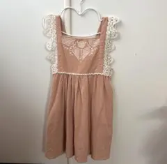 Louise Mishaピンクベージュ 刺繍レース ノースリーブワンピース 6のサムネイル