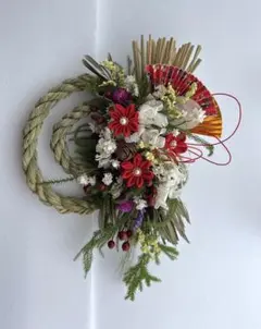 ドライフラワー しめ縄 お正月飾り リース ∗*゜ つまみ細工 2026