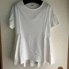 新品未使用ロデオクラウンズ　ペプラムチュニックTシャツ 綿　白　Lサイズのサムネイル