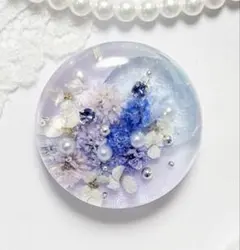 533可憐な♡レジンヘアゴム・ポニーフック ドリームパープルブーケ