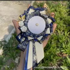 ロゼット 54mm~57mm 推し活 痛バ デコ ネイビー