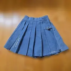 デニム プリーツ キュロットスカート