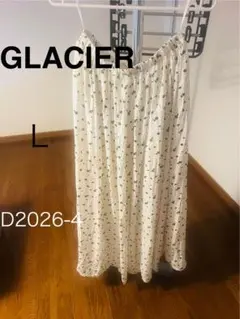 GLACIER 花柄 フレアロングスカート L