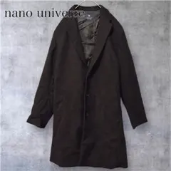nano universe ナノユニバース　チェスターコート　黒　L ポケット