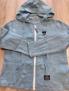 ミキハウスダブルB ガーゼ素材パーカー 130