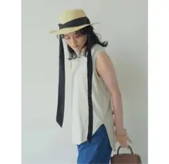 AMERICAN HOLIC 裾ラウンドノースリーブカットプルオーバー L